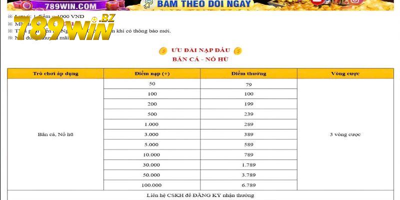 Vài thông tin cần nắm về sự kiện nạp đầu